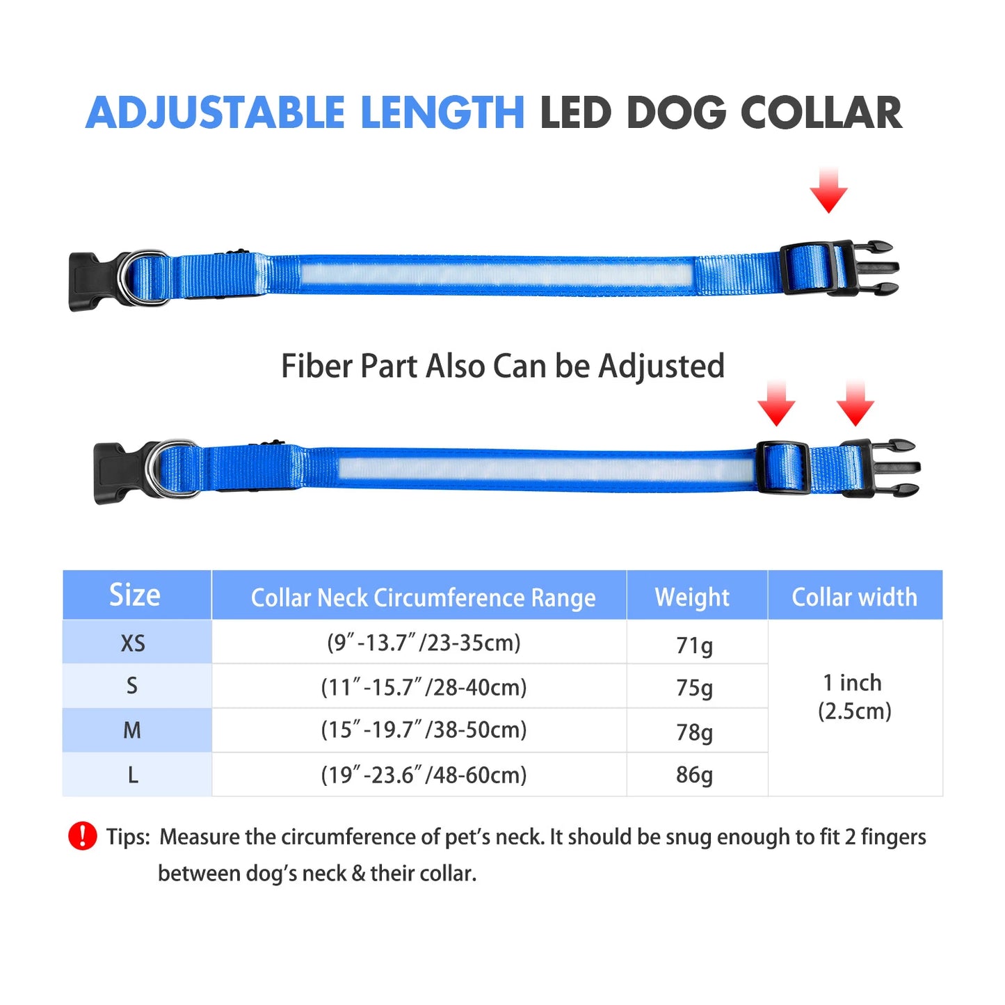 Dog Collar Waterproof Illuminated