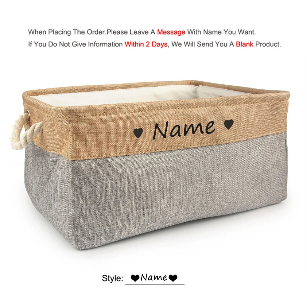 Personalized Dog Toy Basket