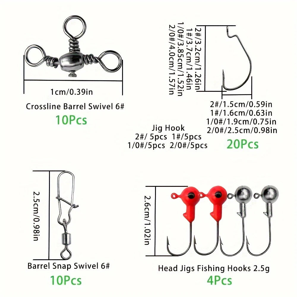 187 pcs Ultimate Fishing Kit Set