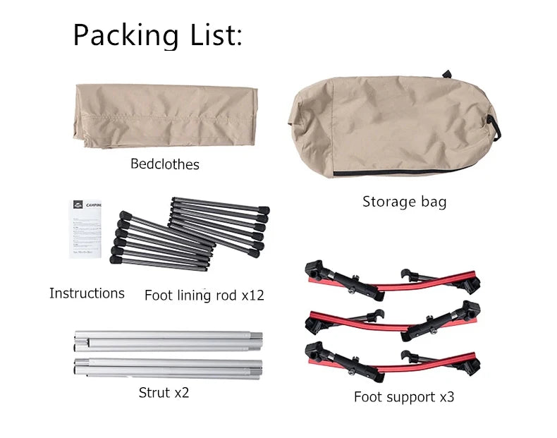 Camping Cot with Leg Extenders