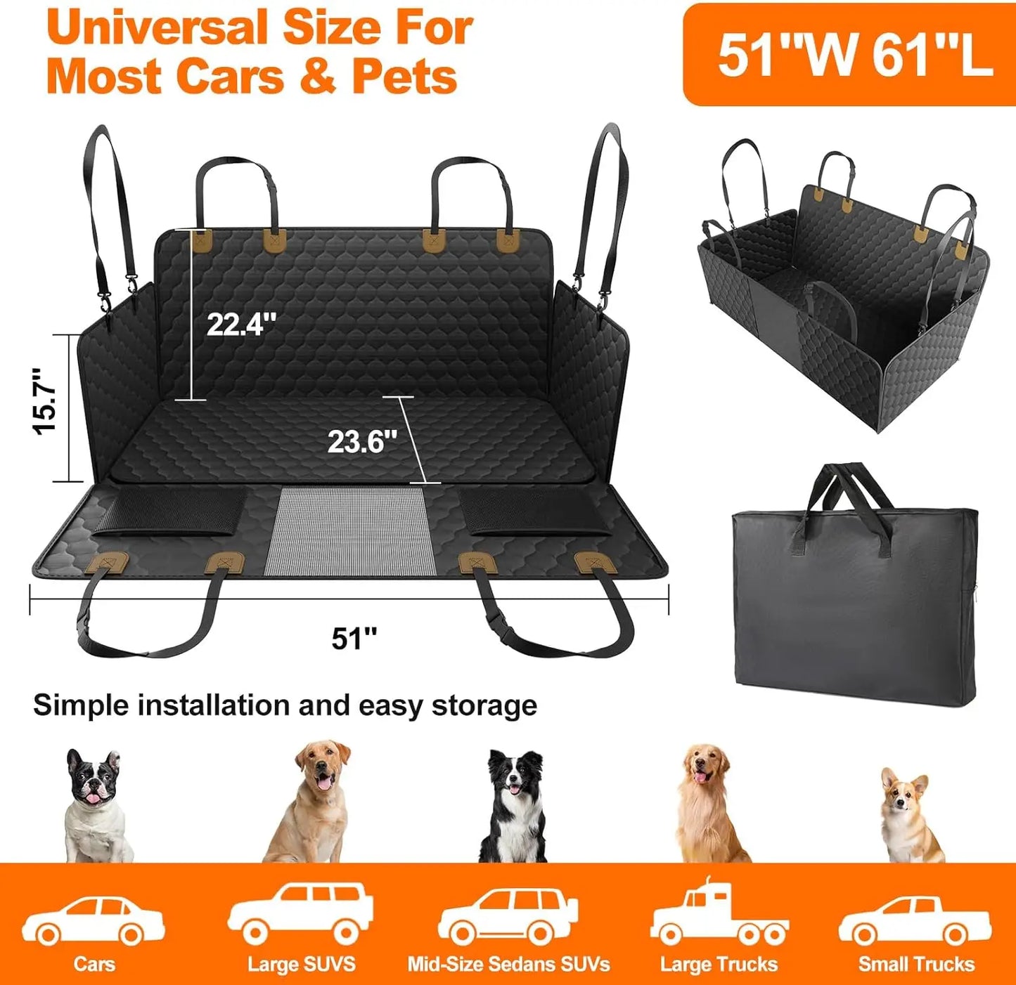 Dog Car Seat Car Safety Hammock