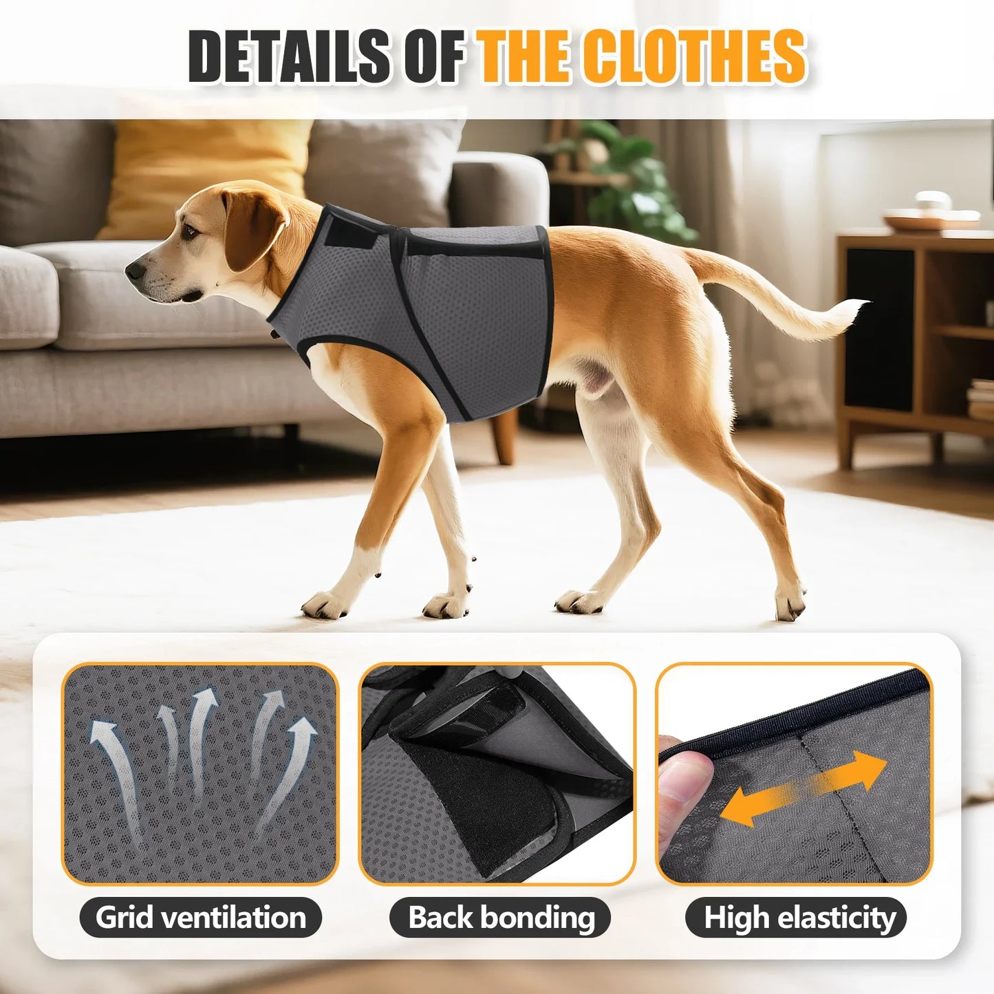 Dog Anxiety Jacket Dog Coat for Thunder, Skin-Friendly Dog Calming Shirt - Keep Pet Calm, Anti Anxiety Vest for Dogs and Cat