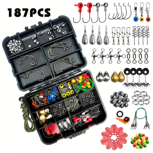 187 pcs Ultimate Fishing Kit Set