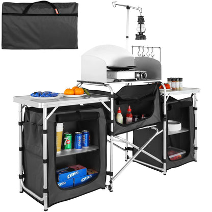 Camping Outdoor Kitchen Table Cabinet