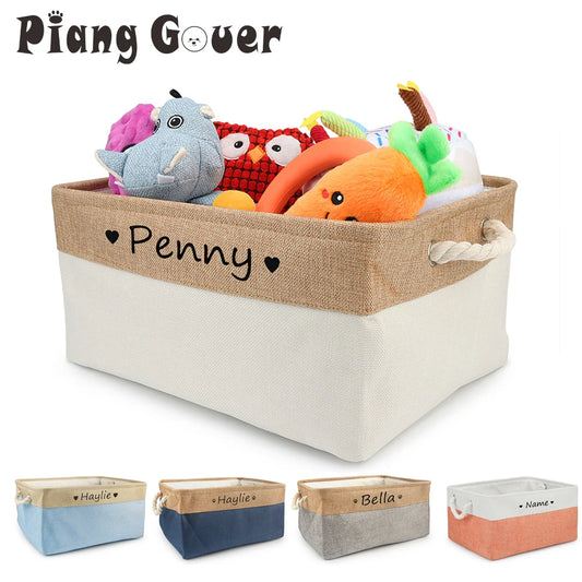 Personalized Dog Toy Basket