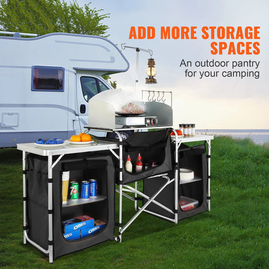 Camping Outdoor Kitchen Table Cabinet