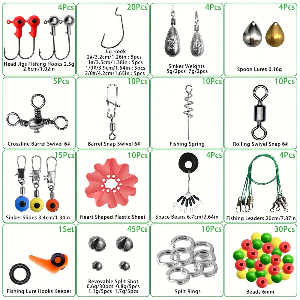 187 pcs Ultimate Fishing Kit Set