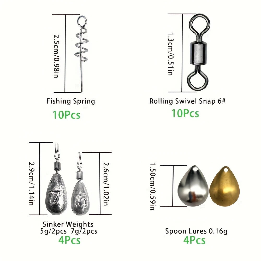 187 pcs Ultimate Fishing Kit Set